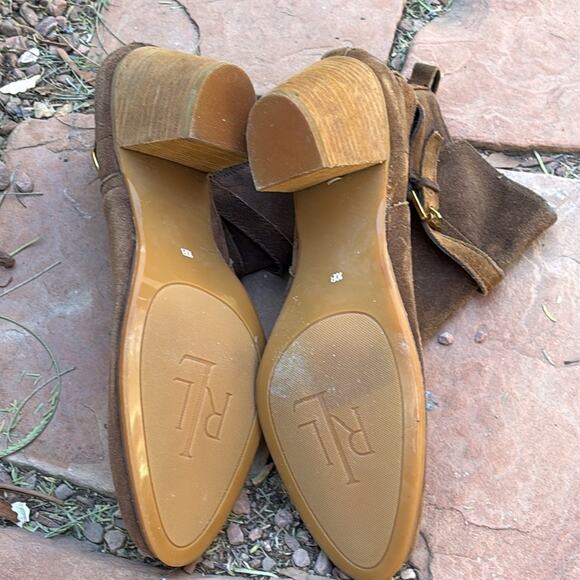 Lauren Ralph Lauren Macie Suede Leather Ankle Boots Size 10 - Picture 4 of 5